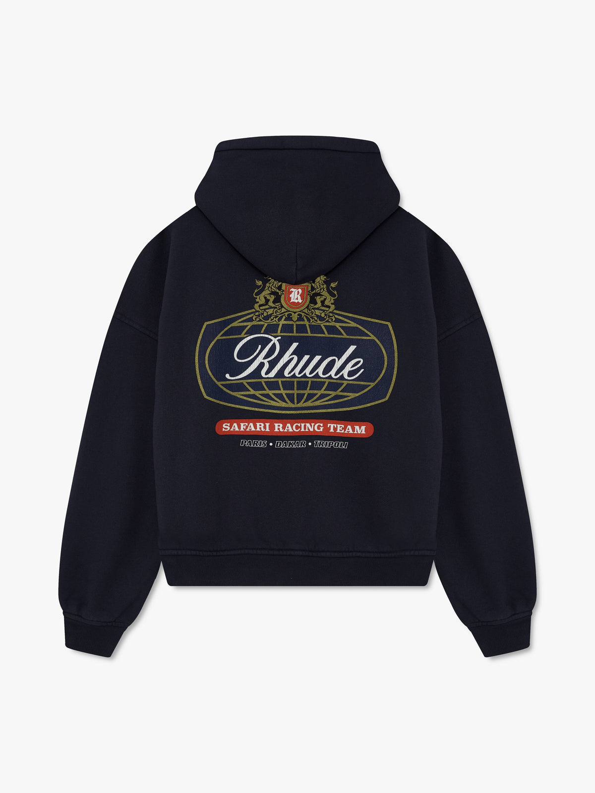RHUDE SAFARI CREST ZIP-UP HOODIE