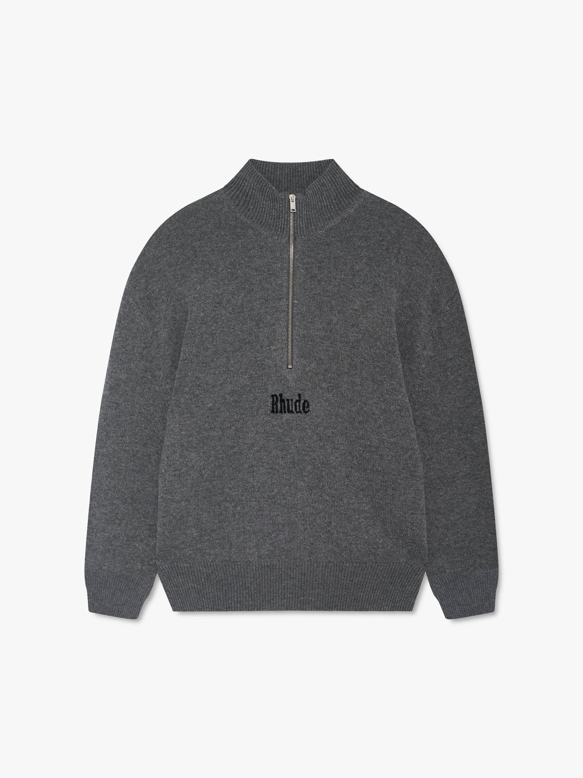 RHUDE QUARTER ZIP KNIT TOP