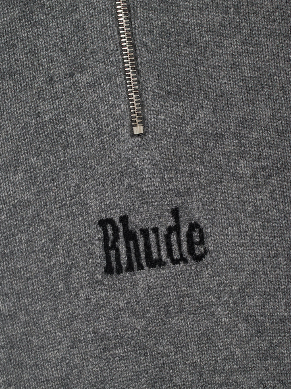 RHUDE QUARTER ZIP KNIT TOP